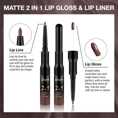 evpct set 2 en 1, delineador y labial, versatilidad para looks