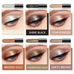 evpct glitter dorado sombra líquida brillo intenso para fiestas