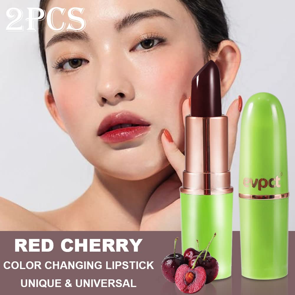 labial evpct cereza roja en aplicación, color vibrante con hidratación prolongada.