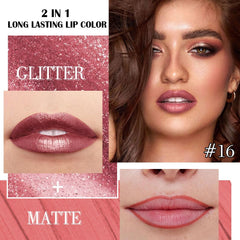 Labial líquido evpct con brillo metalico mauve rosado