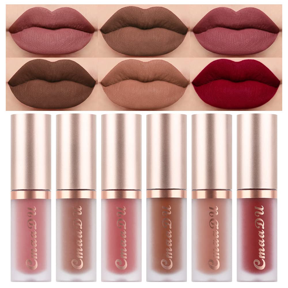 evpct labial líquido mate conjunto de 6 piezas para estilos versátiles durante todo el día.