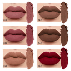 evpct labial líquido mate tono marrón nude y malva para un acabado natural.