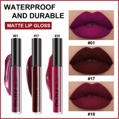 Conjunto Evpct en caja regalo elegante para labios mate.