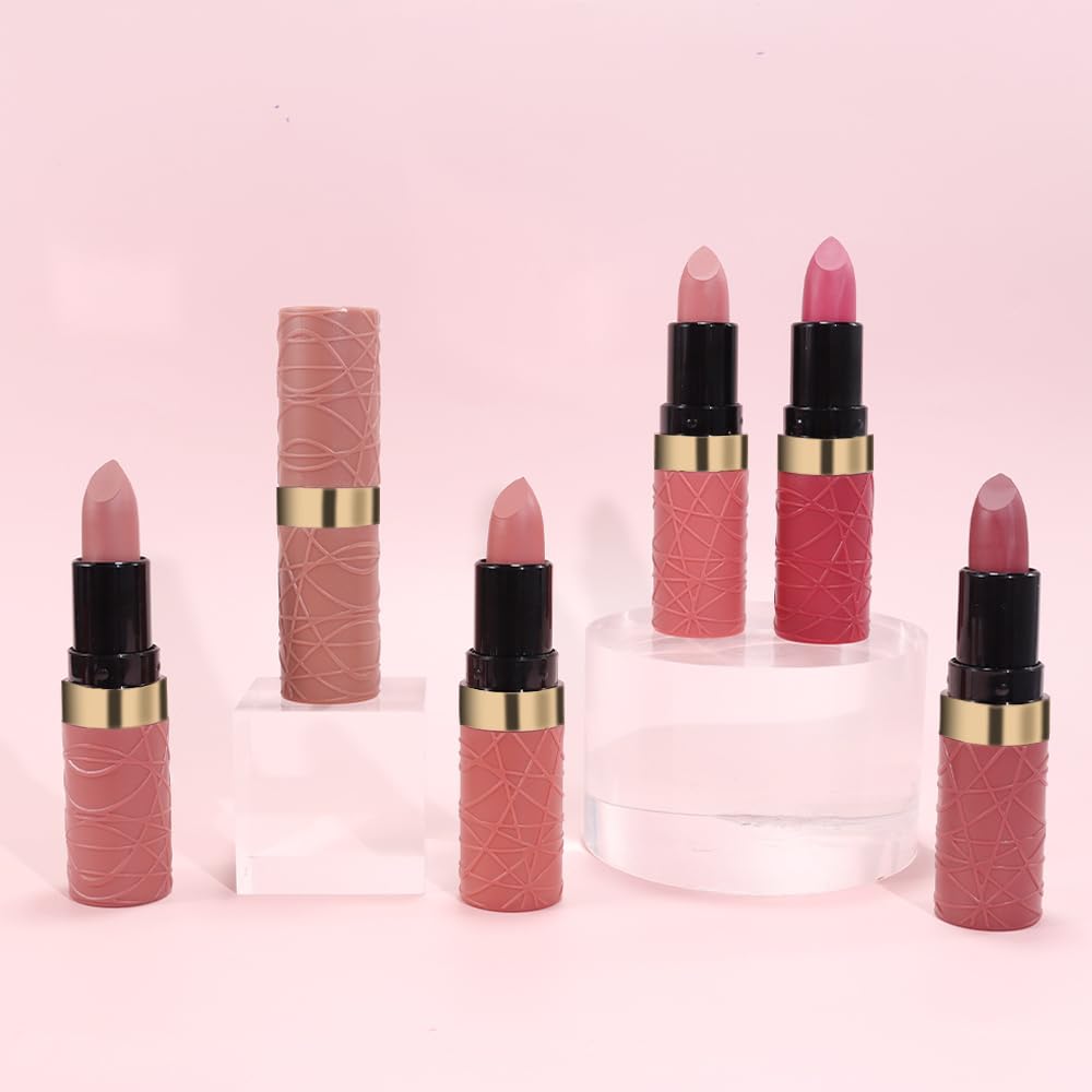 evpct labial mate set tono malva, acabado elegante para eventos