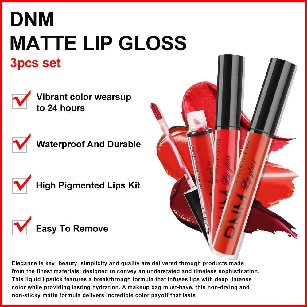 evpct labiales trio mate rojo, muestra colores intensos para combinar con tu look.