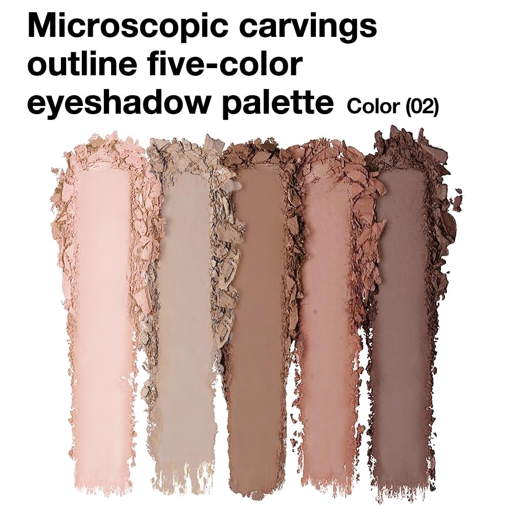 Evpct paleta sombras mate 5 colores, tonos nude para looks elegantes.