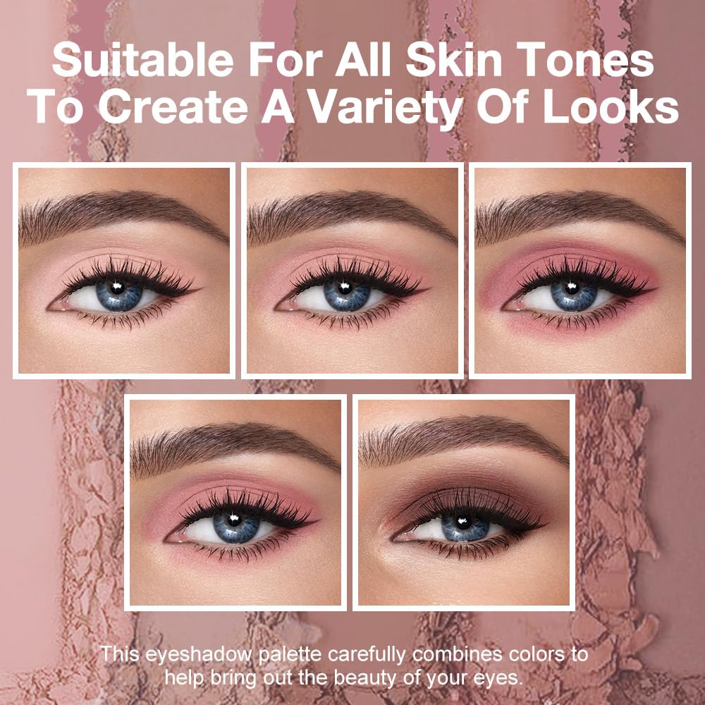 evpct paleta sombras ojos mate crema neutra para tono uniforme.