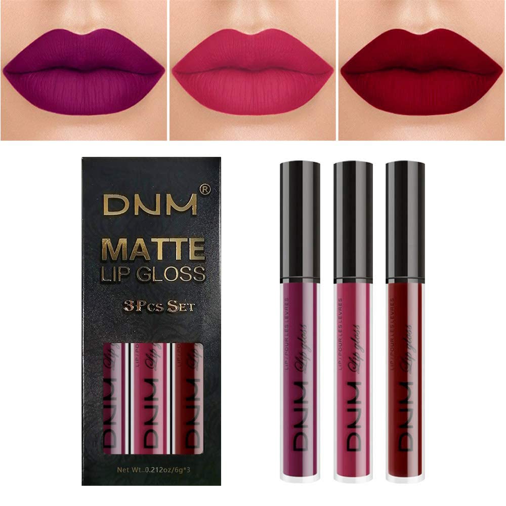evpct conjunto de labiales mate de 3 piezas, tonos versátiles para uso diario.
