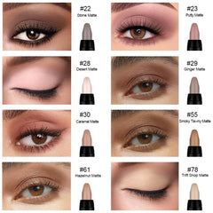 evpct sombras crema nude caramelo, acabado mate duradero para uso diario
