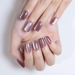 Uñas evpct estilo cuadradas cortas con borde redondeado para eventos