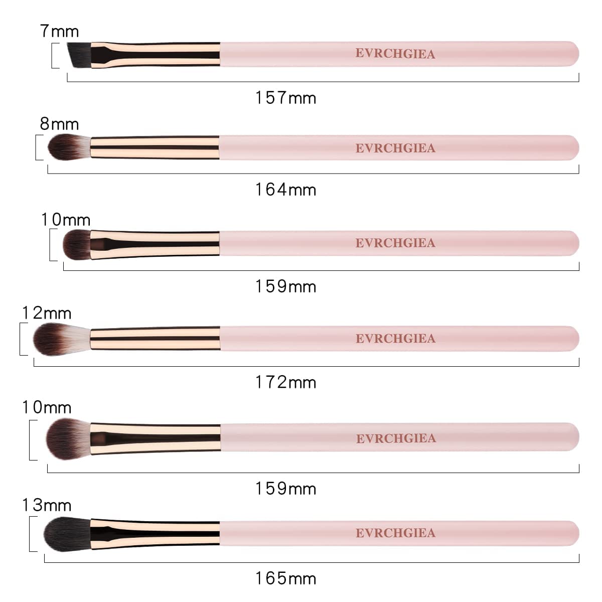 EVRCHGIEA brochas para sombras suaves que permiten un difuminado sencillo