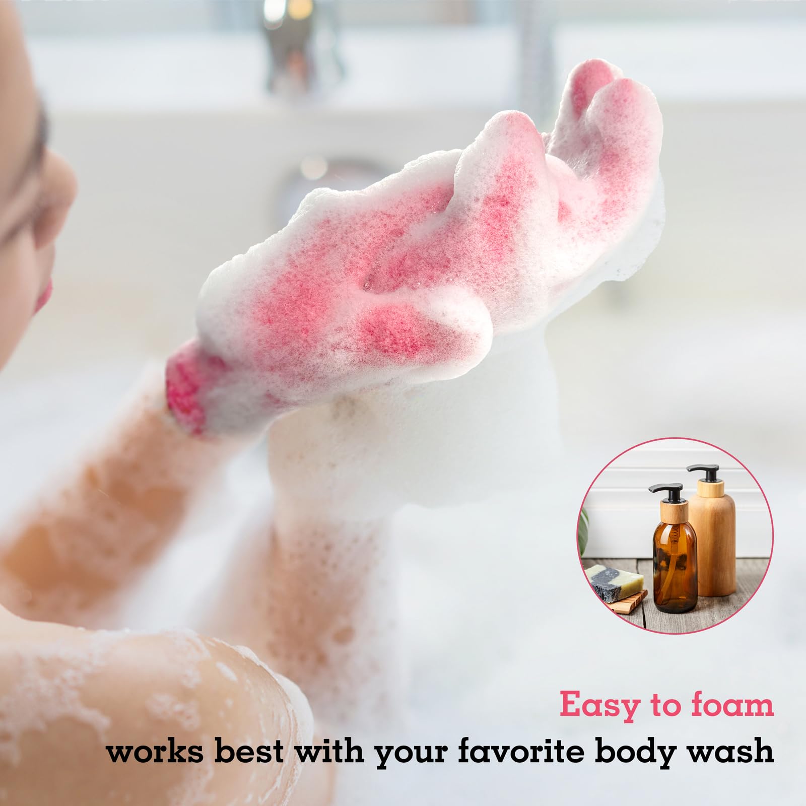 Guante Evridwear exfoliante para piel seca y cuidado de la piel.
