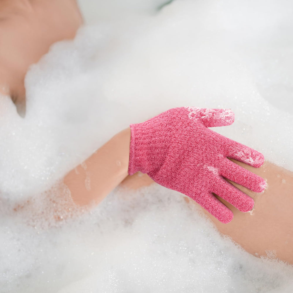 Guante Evridwear exfoliante, fácil de limpiar y mantener en la ducha.