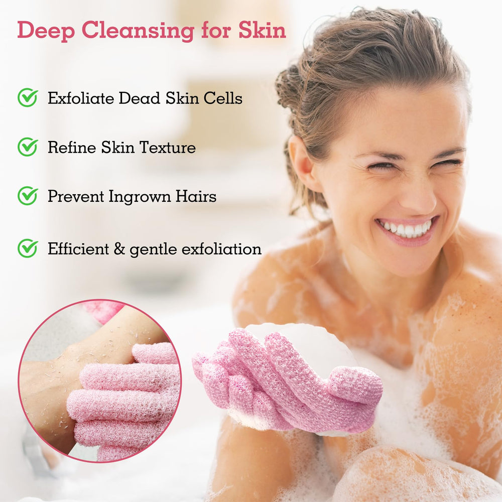 Guante exfoliante Evridwear para uso diario mejora la textura de la piel.