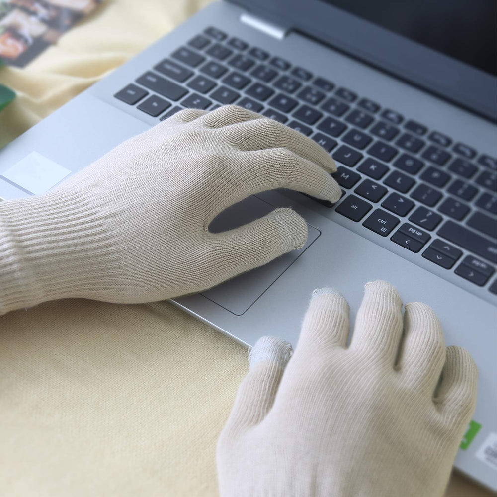 Guantes Evridwear de algodón para spa y cosmética en casa.