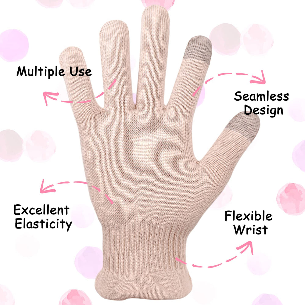 Evridwear guantes de algodón suave, protección nocturna para piel sensible.