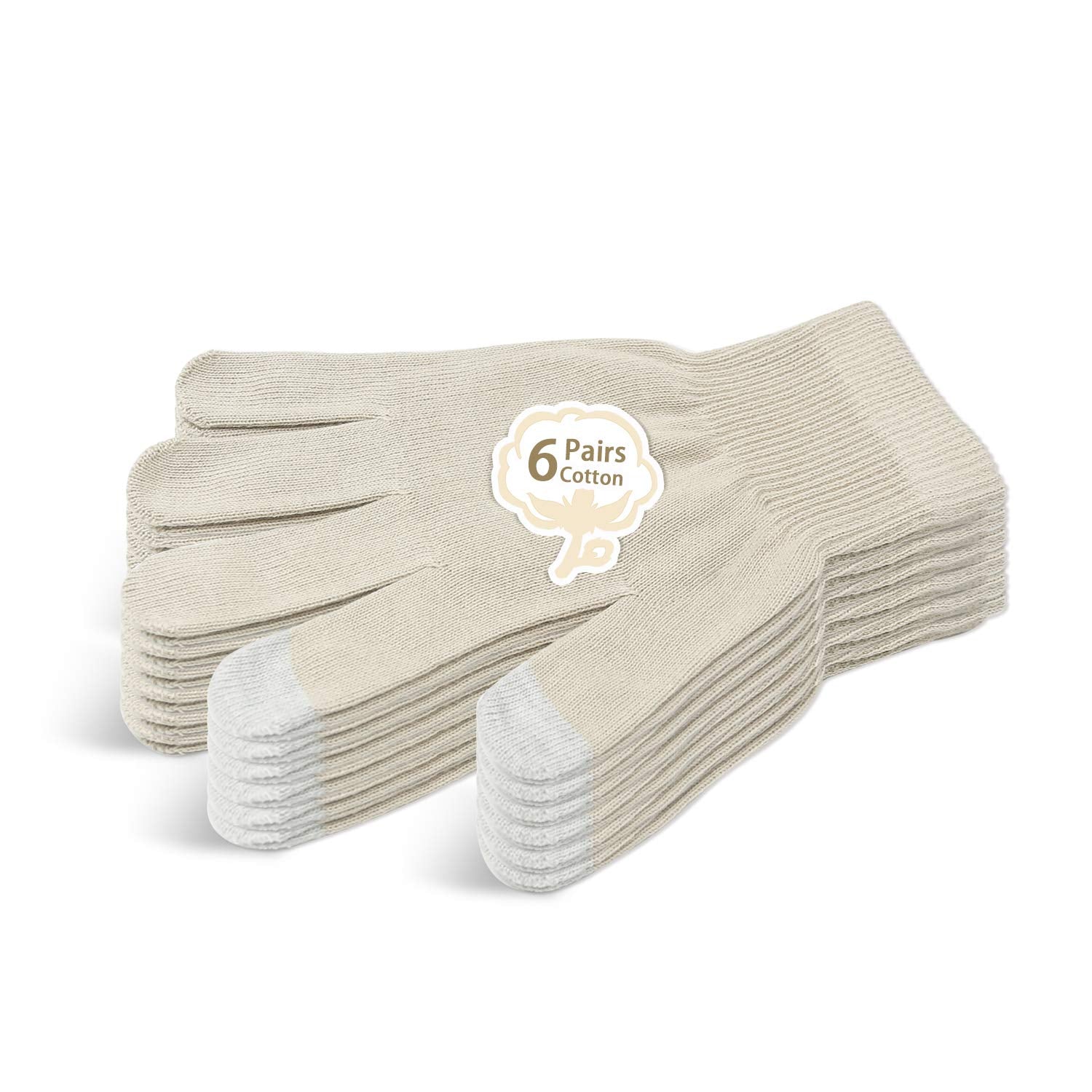 Guantes Evridwear de algodón con tacto en dedos para usar pantalla táctil.