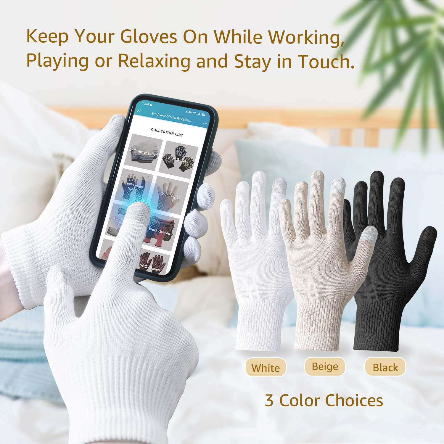 Guantes Evridwear para uso diurno y nocturno, versatilidad en cuidado de manos