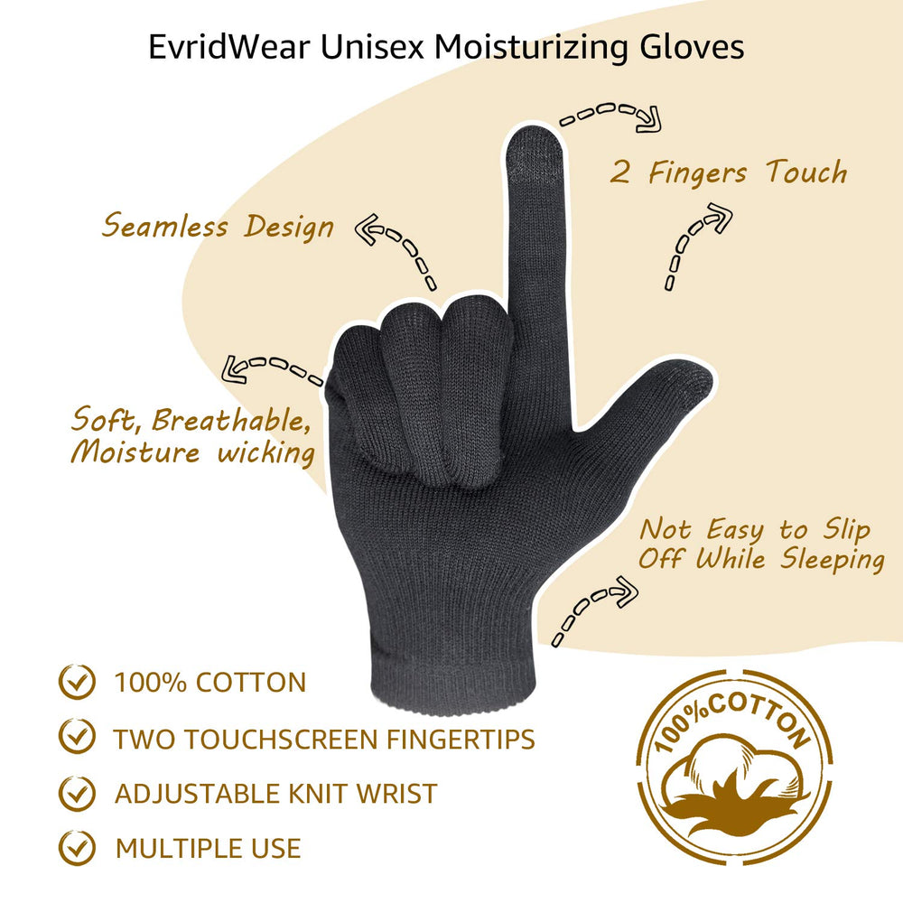 Guantes Evridwear para uso nocturno, sensacion suave y relajante