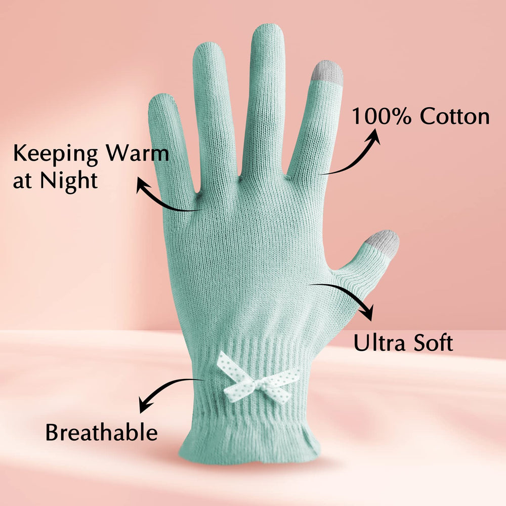 Guantes Evridwear para dormir, permiten aplicar crema y cuidar las manos.
