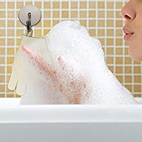 Guantes Evridwear exfoliantes en ducha para un spa en casa