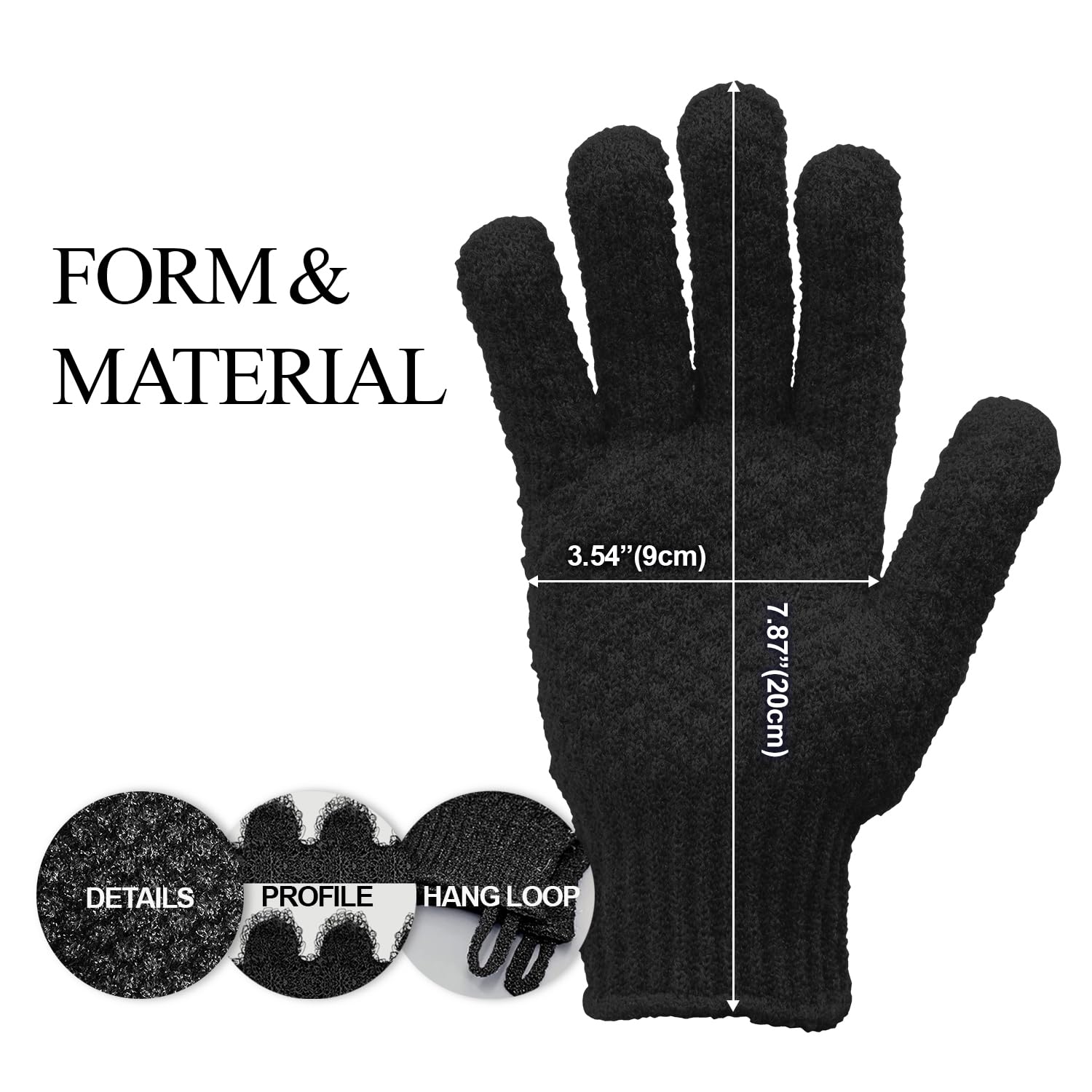 Guantes Evridwear exfoliantes con textura dual dorso para limpieza profunda.