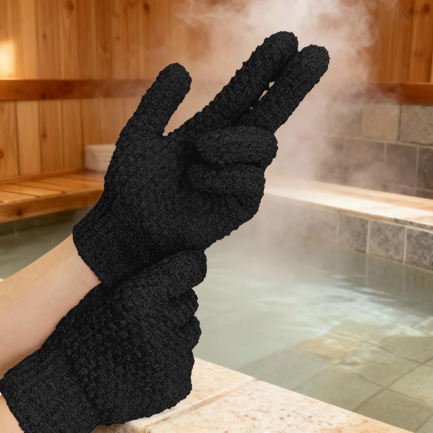 Guantes Evridwear exfoliantes para eliminar impurezas de la piel.