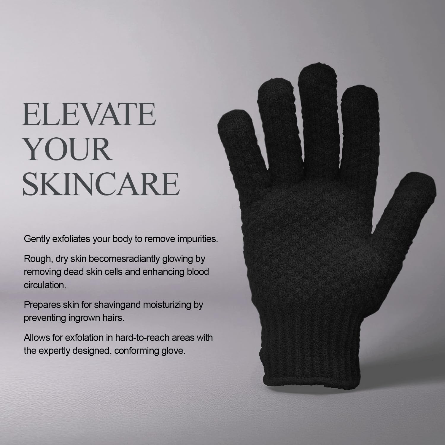 Evridwear guantes exfoliantes con lazo para colgar, secado fácil.