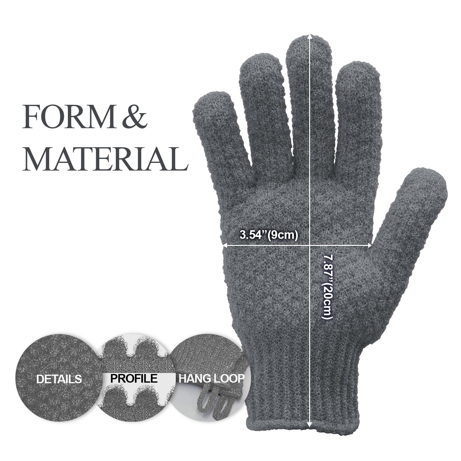 Resultado suave de la piel tras exfoliar con guantes Evridwear de doble textura.