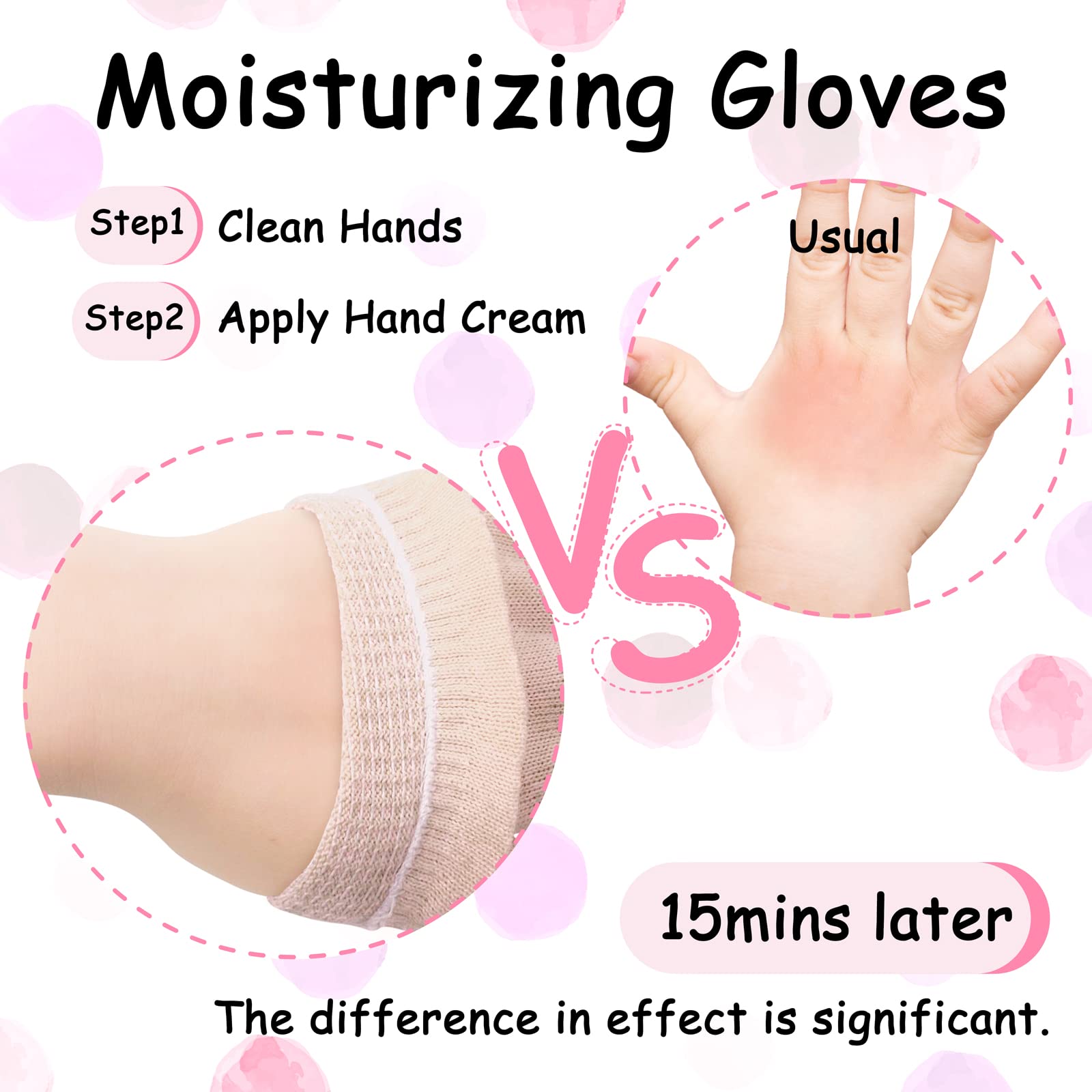 Evridwear guantes de algodón con hidratación nocturna para piel seca.
