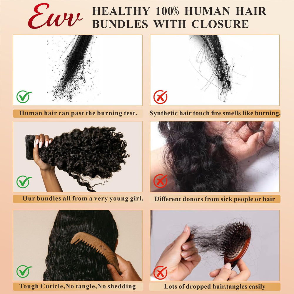 EWV: empaque y presentación lista para envío con cabello virgen brasileño.