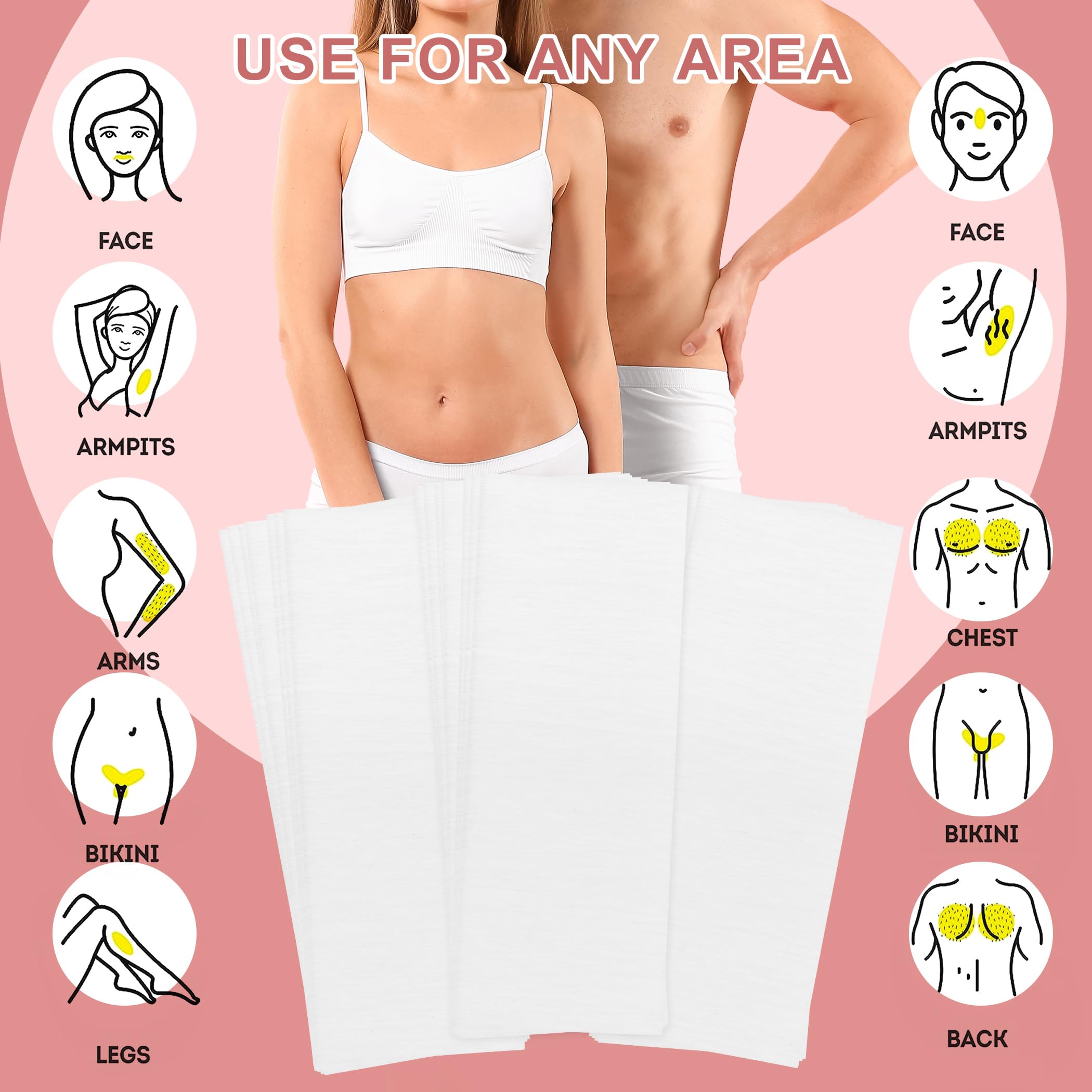 EWVVSS disposable hypoallergenic strips for safe waxing sessions.