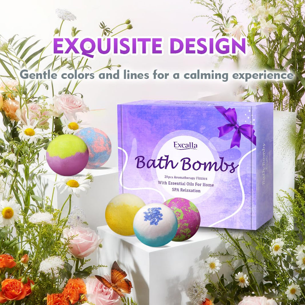 Excalla Bombas de baño cereza y higo para ánimo positivo