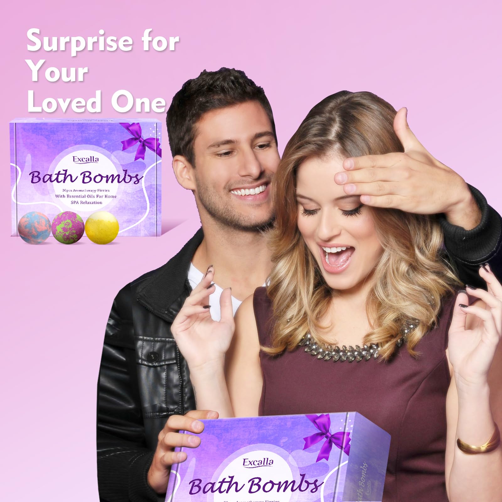 Excalla Bombas de baño violeta y tuberosa para claridad mental