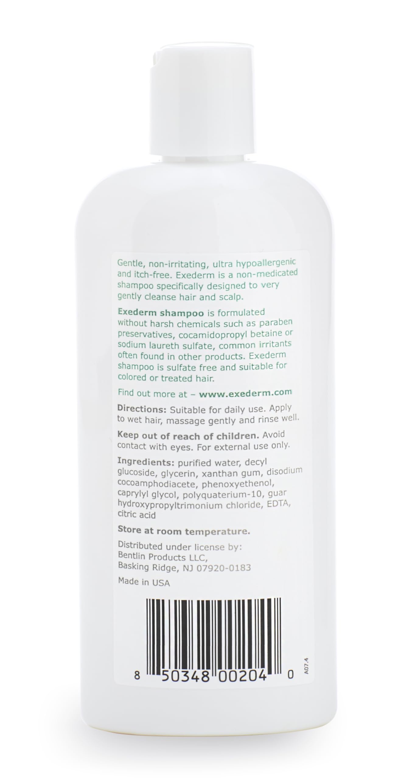 Exederm Champú hipoalergénico sin sulfatos para cabello tratado