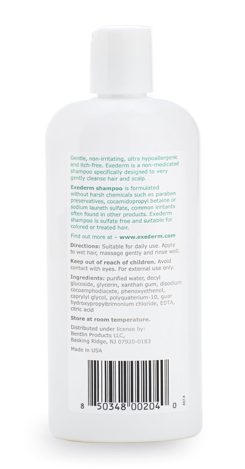 Exederm Champú hipoalergénico sin sulfatos para cabello tratado
