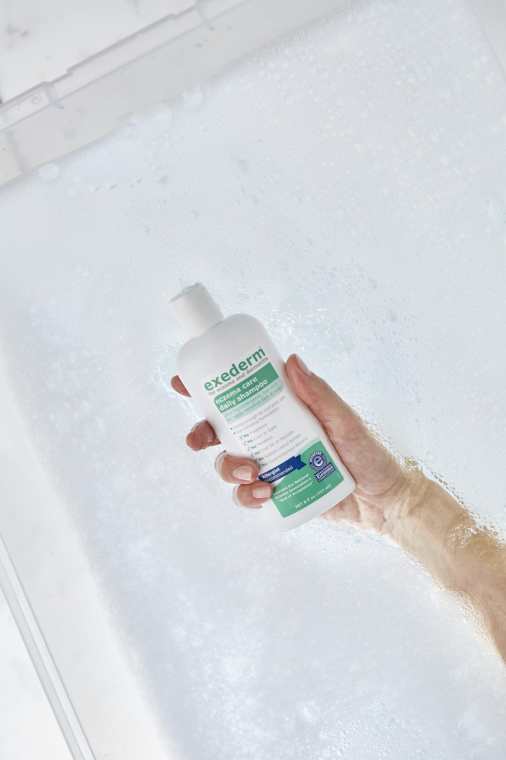 Exederm Champú piel sensible, limpieza delicada que reduce la irritación
