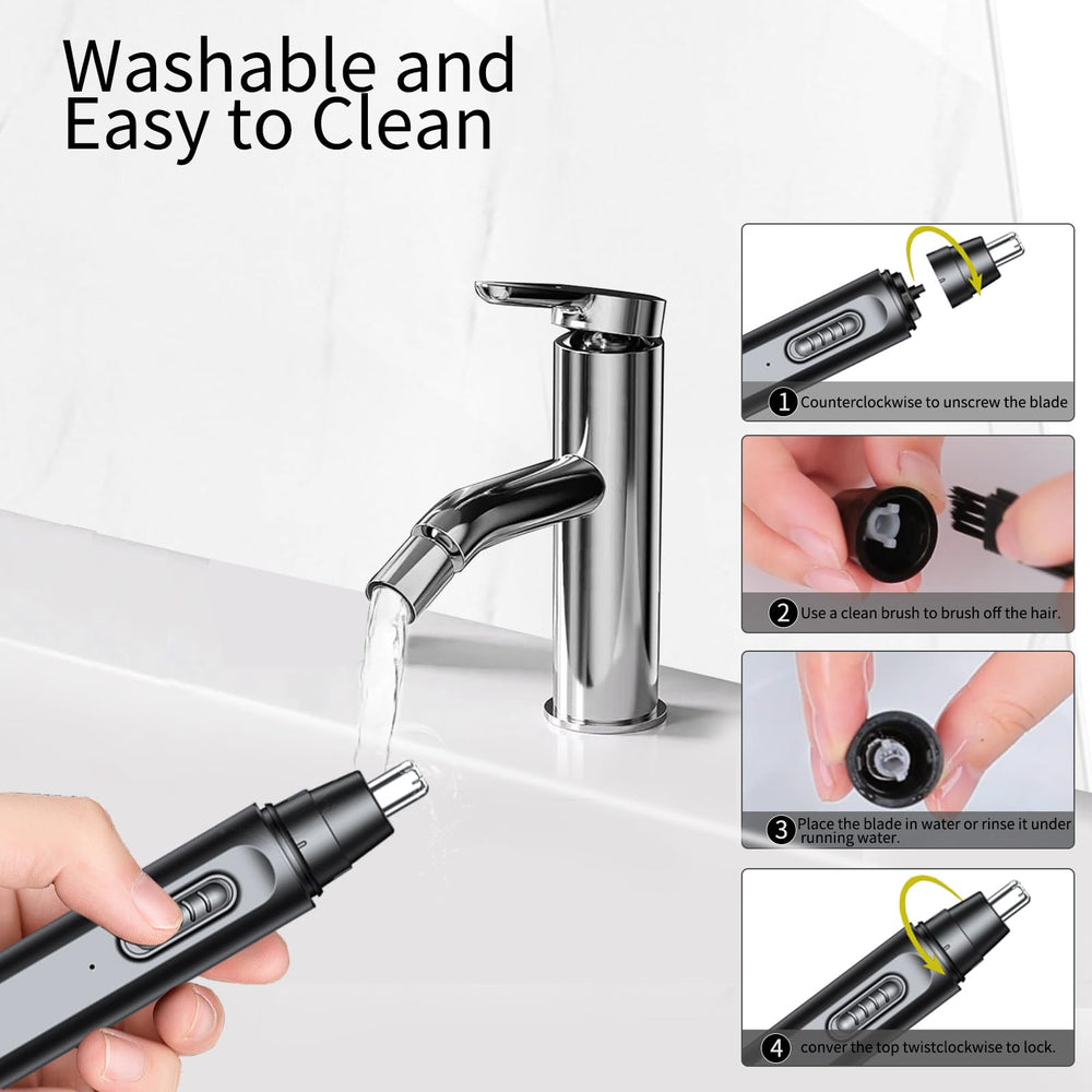 EXMYSO recargable USB – uso práctico y limpieza rápida bajo el grifo.