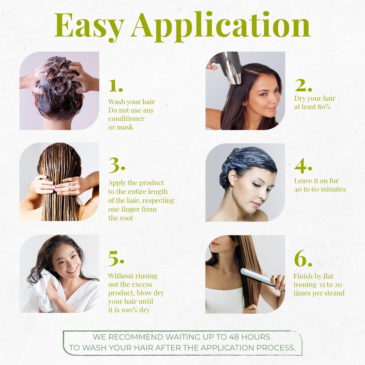 Expert Hair Bio Protein Botox: resultado tras plancha para brillo natural.