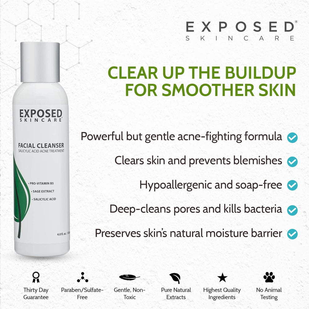 Exposed Skin Care: envase sin detergentes para piel sensible.