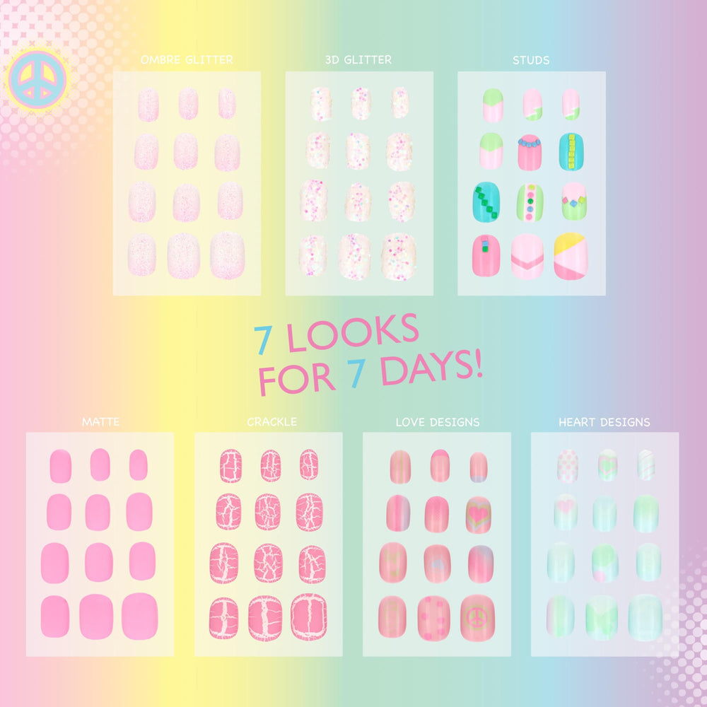 EXPRESSIONS uñas 7 días con diseños de amor para look romántico.