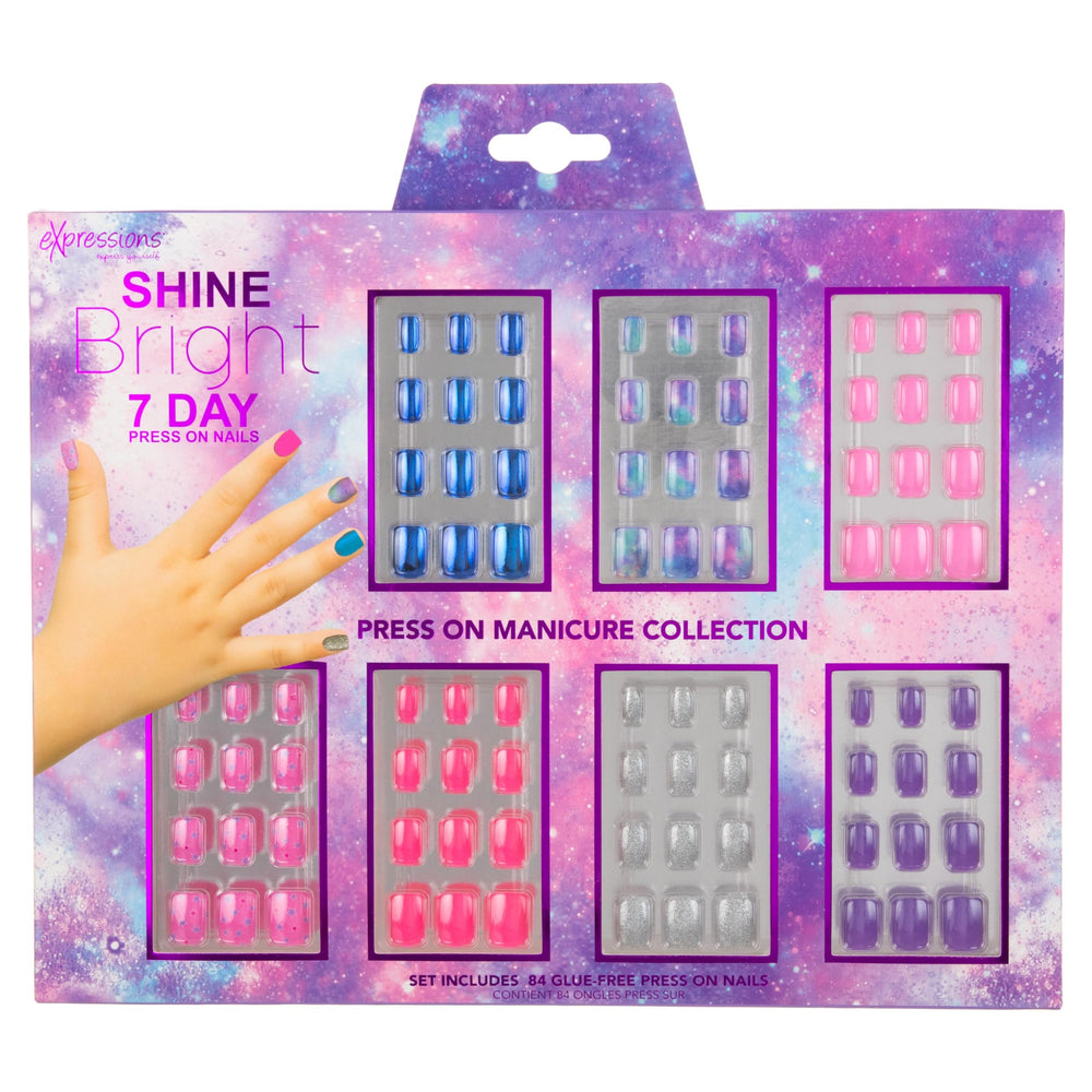 Uñas autoadhesivas Expressions: 84 piezas en múltiples tallas y colores para crear looks.