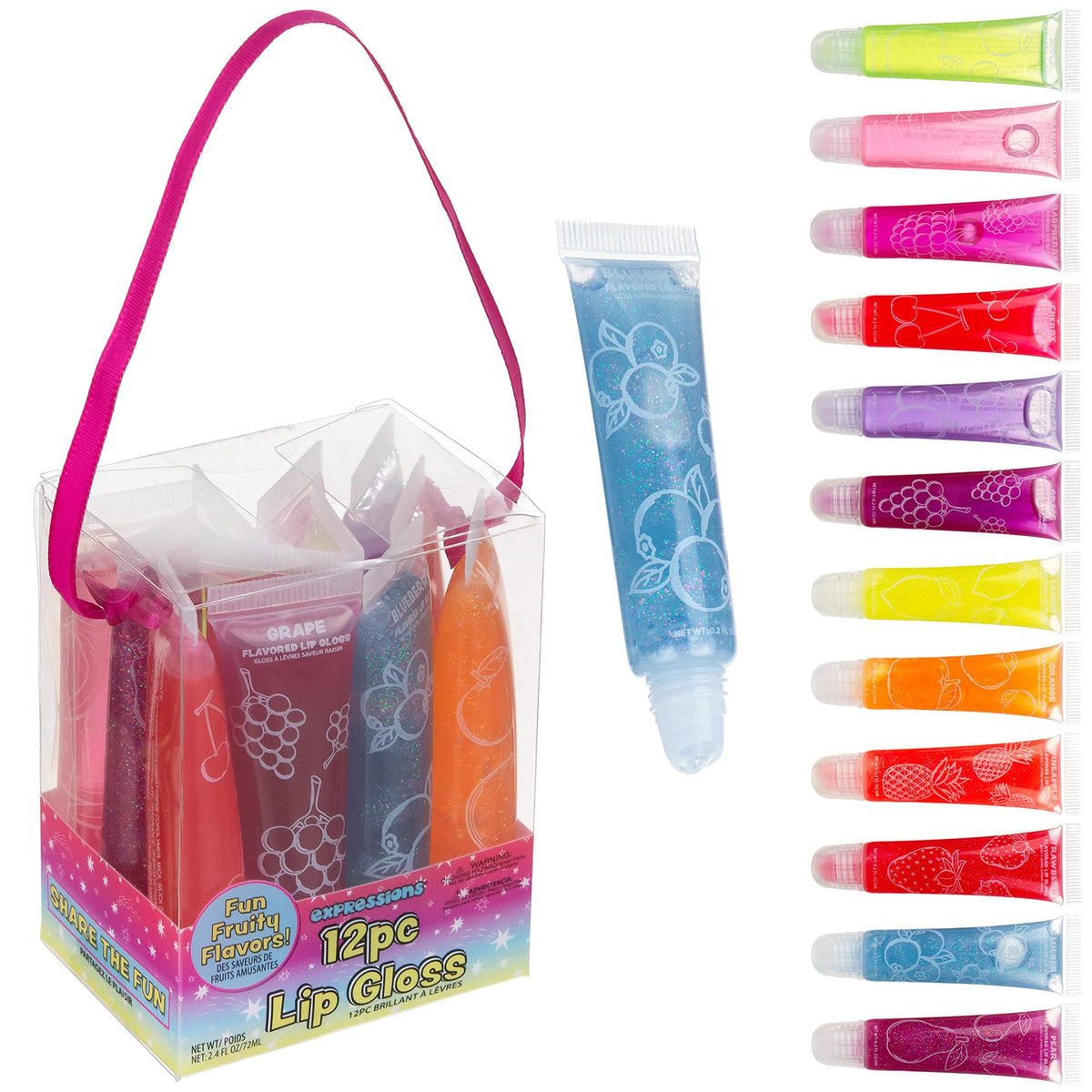 EXPRESSIONS brillo labial sabor naranja, hidratación suave para uso diario