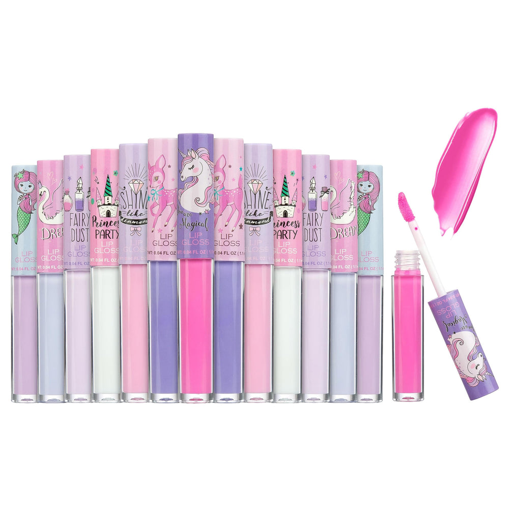 Conjunto EXPRESSIONS de brillos labiales 14 piezas para princesas, ideal para jugar.