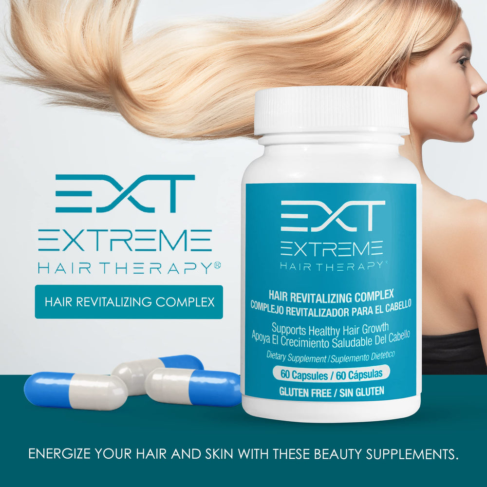 EXT Hair Therapy cápsulas con biotina y D3 para la nutrición capilar.