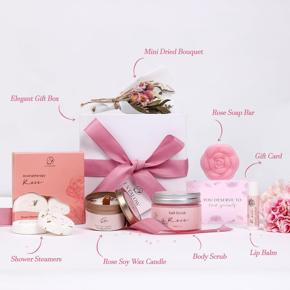 EXTALOW Pastilles Douche Rose, vapeur apaisante pour moment spa.