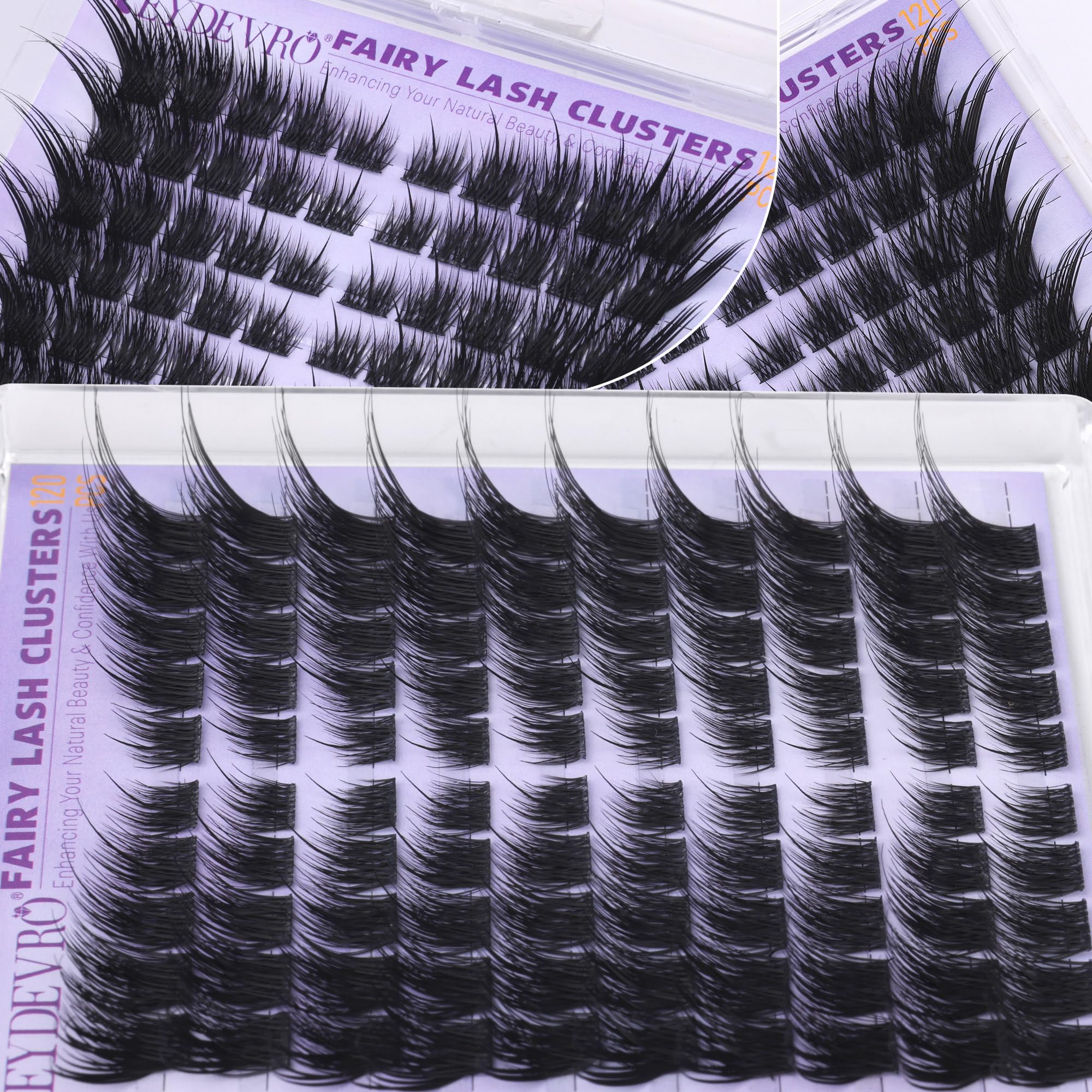 EYDEVRO Fairy Lash Clusters fáciles de aplicar para looks rápidos.