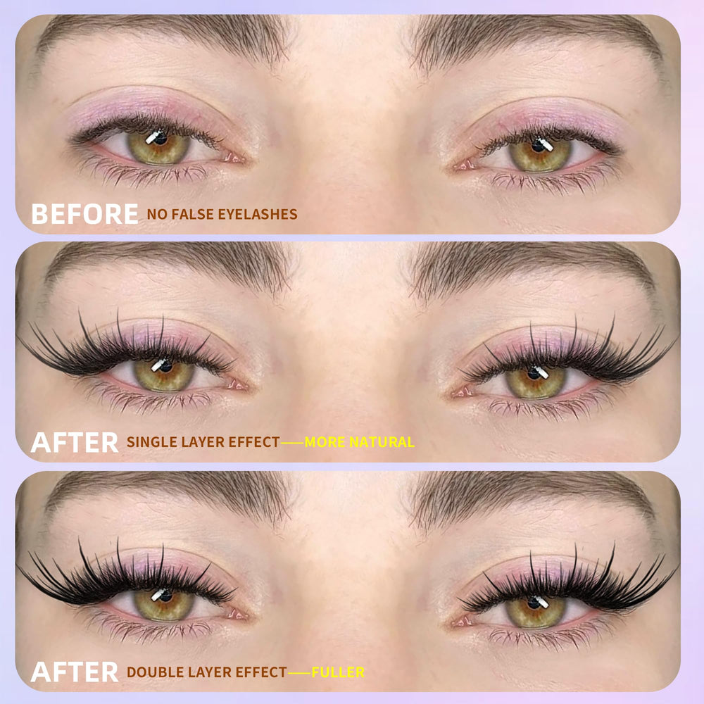 EYDEVRO Fairy Lash Clusters material ultraligero para mayor comodidad.