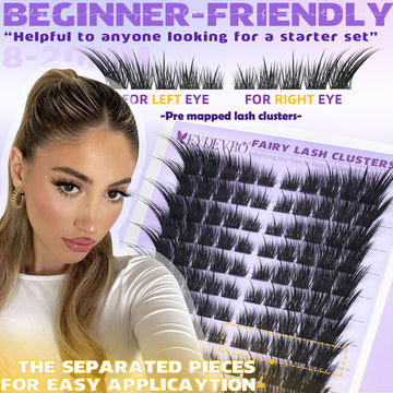 EYDEVRO Fairy Lash Clusters con volumen medio para acabado natural.