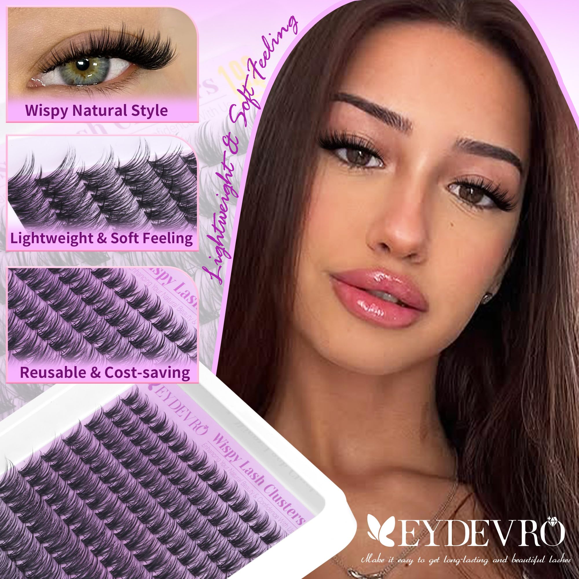 EYDEVRO lash bond sellado impermeable para fijación duradera.
